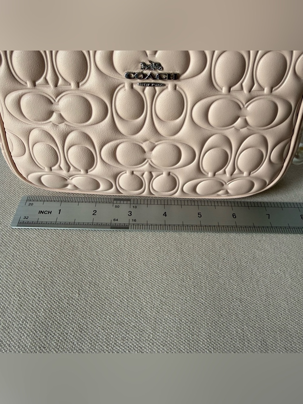 NWT Coach Nolita 19 Signature Silver/Blush Style Upgrade with a Chain Extender - Picture 8 of 11